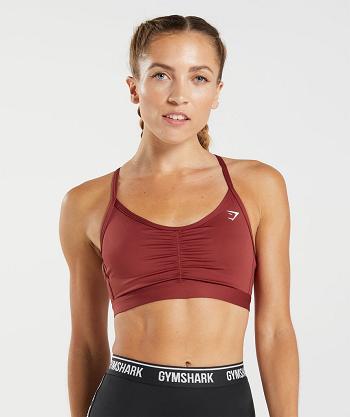 Gymshark Ruched Sport Bh Dam Röda | SE 2886JPQ